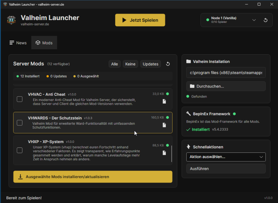 Valheim Launcher Screenshot