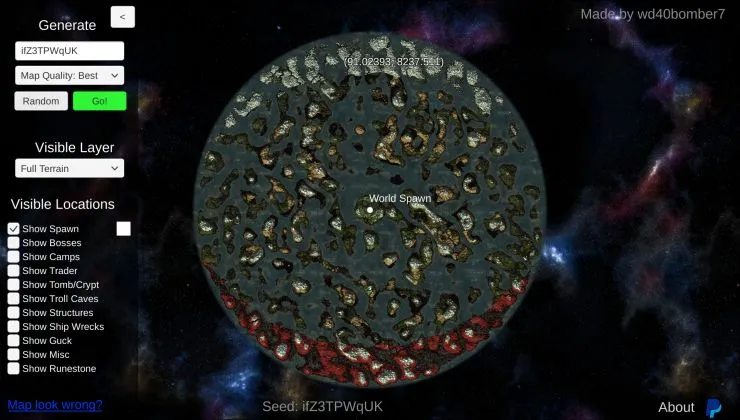 Erstellen Sie Ihre perfekte Valheim-Welt mit dem Karten-Generator.